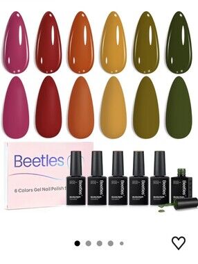 Beetles Fall Gel Polish Set - Forest Glow, 6 Colors Warm Earth Tone Gel Polish